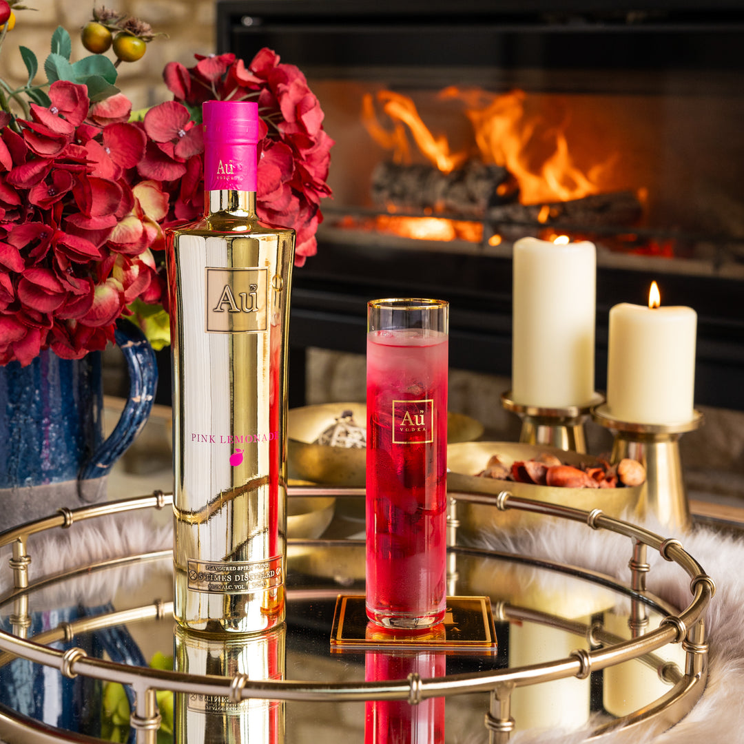 Au Vodka 750ml & Highrise Glass