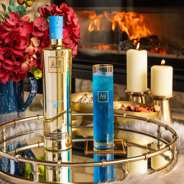 Au Vodka 750ml & Highrise Glass