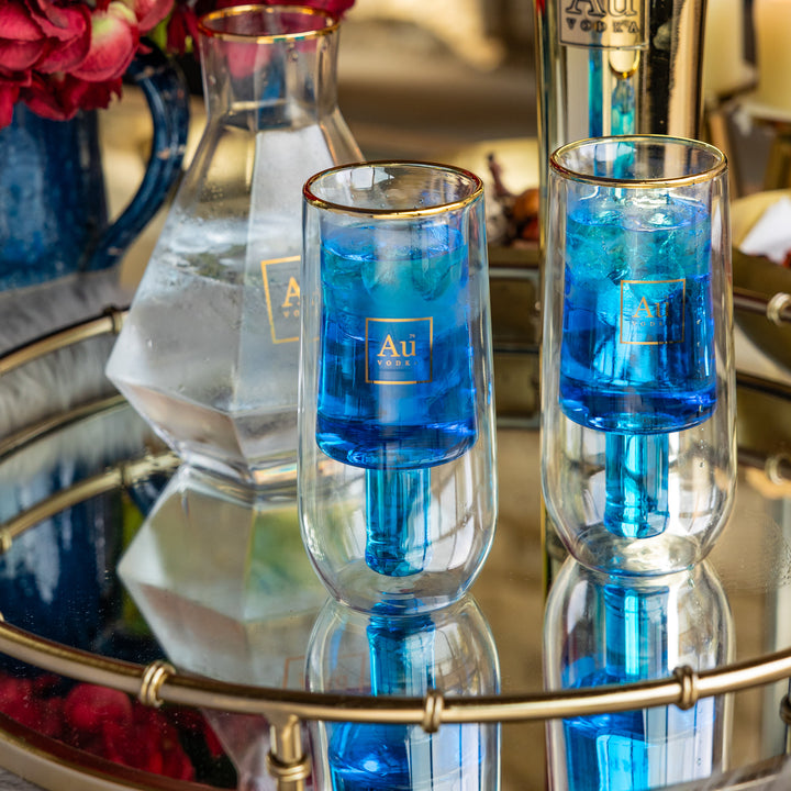 Au Double Walled Bottle Glass