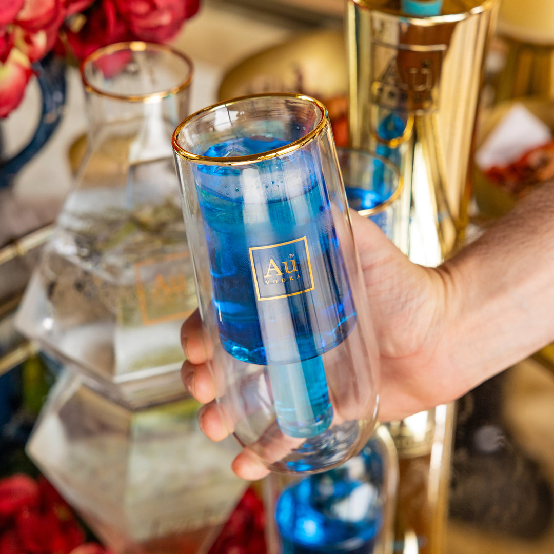 Au Double Walled Bottle Glass