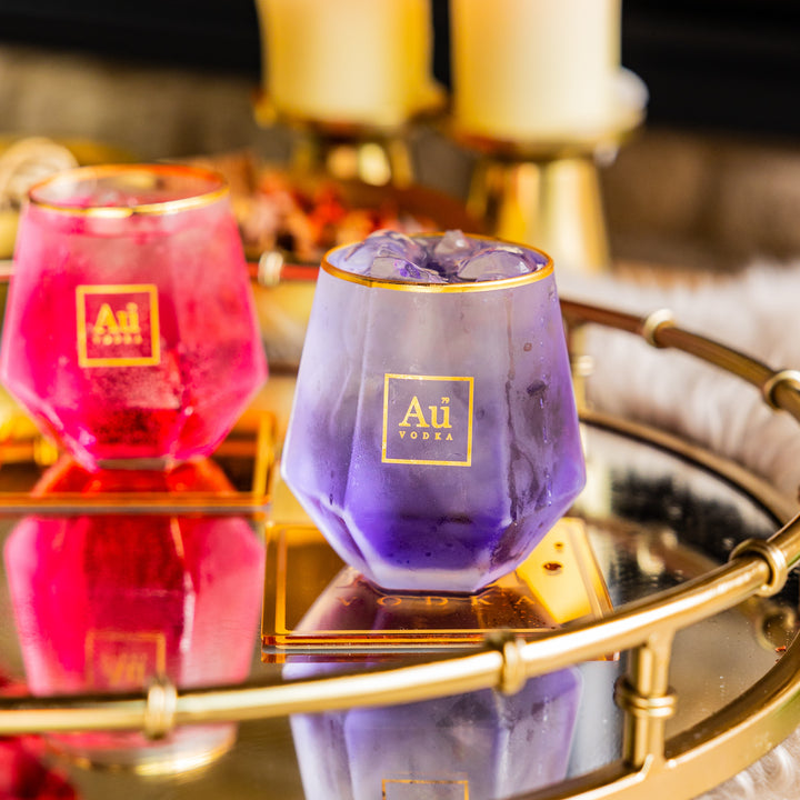 Au Diamond Cut Glass