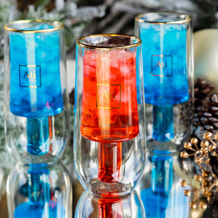 Au Double Walled Bottle Glass
