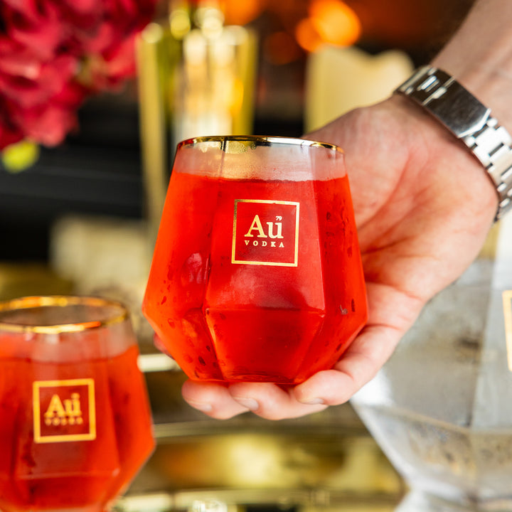 Au Diamond Cut Glass