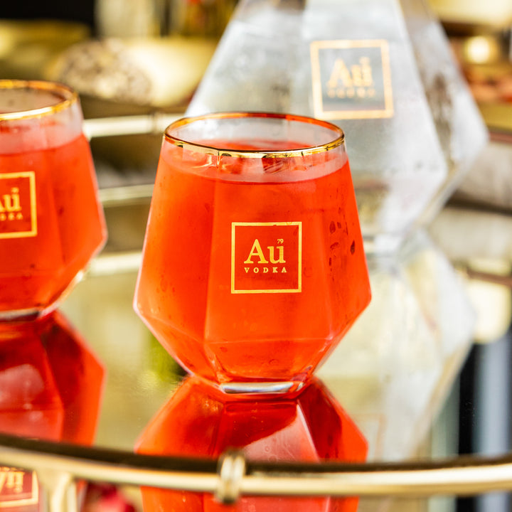 Au Diamond Cut Glass
