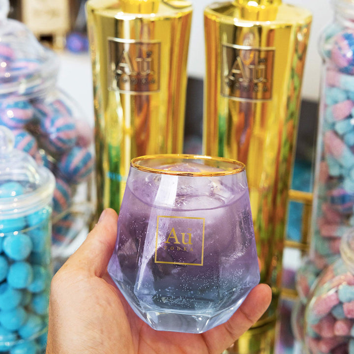 Au Diamond Cut Glass