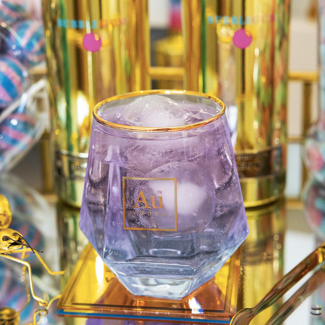 Au Diamond Cut Glass